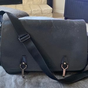 Louis Vuitton Men’s Leather Satchel Bag (Black) Leather